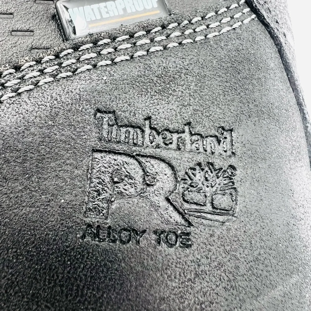 TIMBERLAND PRO 447 STEEL TOE BLACK WORK-BOOTS DOWNDRAFT 6” WATERPROOF NWOT